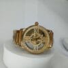 Nepic Gold Skeleton Automatic Men's Stainless Steel Chain Watch