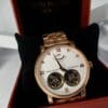 Patek Philippe Rose Gold Automatic Tourbillon Men's Watch with Diamond Markers