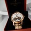 Patek Philippe Rose Gold Automatic Tourbillon Men's Watch with Diamond Markers