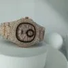 Patek Philippe Iced Out Rose Gold Diamond Analog Watch