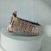 Patek Philippe Iced Out Rose Gold Diamond Analog Watch