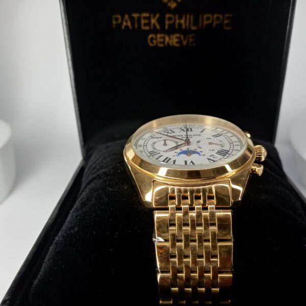 Patek Philippe Geneve Gold Chronograph Moon Phase Men's Watch