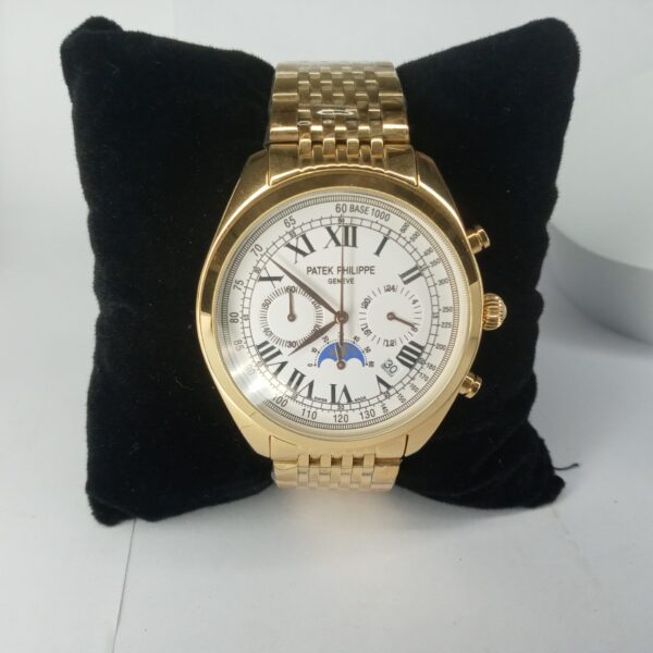 Patek Philippe Geneve Gold Chronograph Moon Phase Men's Watch