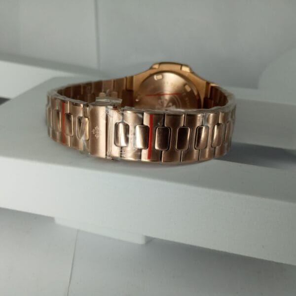 Patek Philippe Men's Rose Gold Automatic Watch with Black Dial