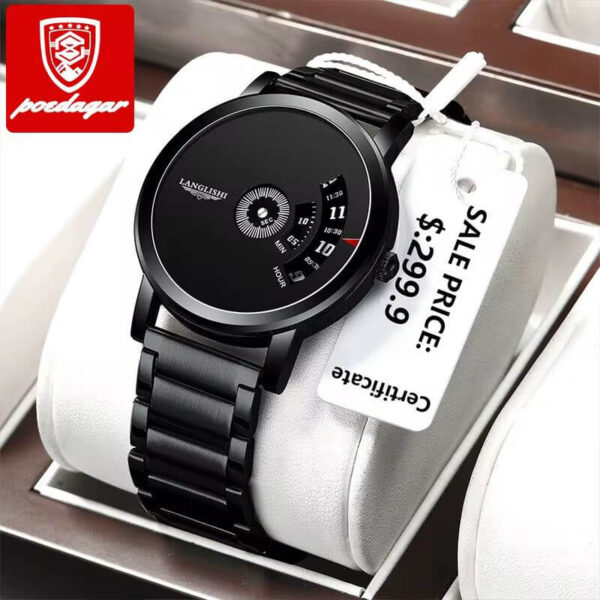 Poedagar A21 Unique Disc Dial Stainless Steel Men's Watch