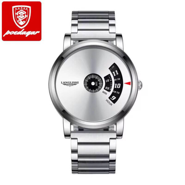 Poedagar A21 Unique Disc Dial Stainless Steel Men's Watch