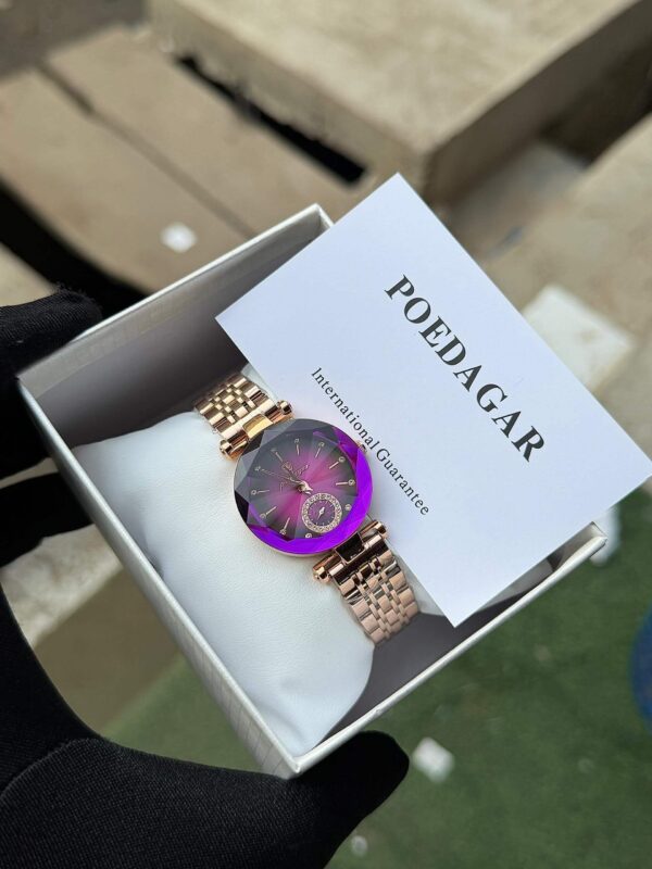 Poedagar A27 Rose Gold Diamond-Cut Women's Luxury Watch