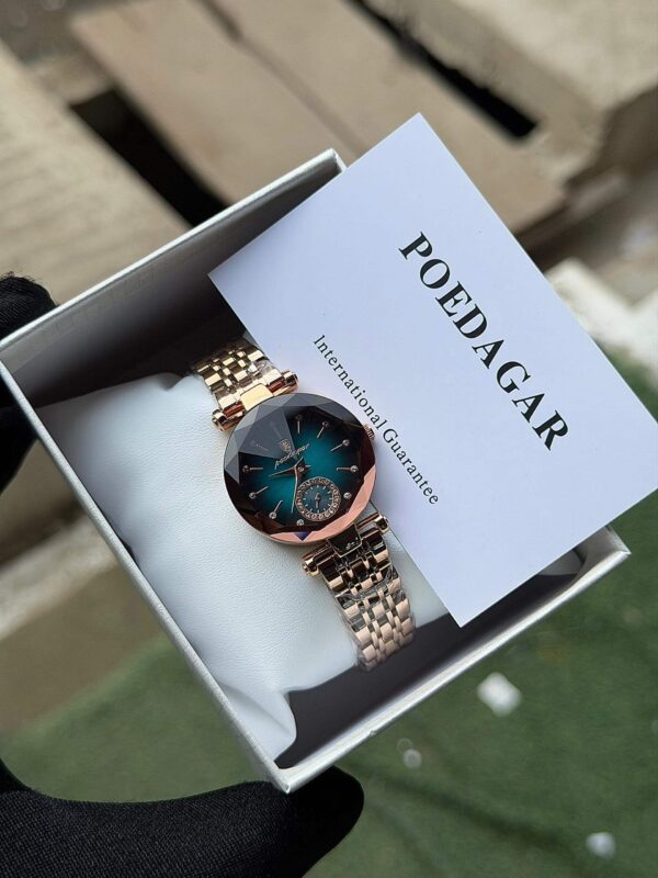 Poedagar A27 Rose Gold Diamond-Cut Women's Luxury Watch