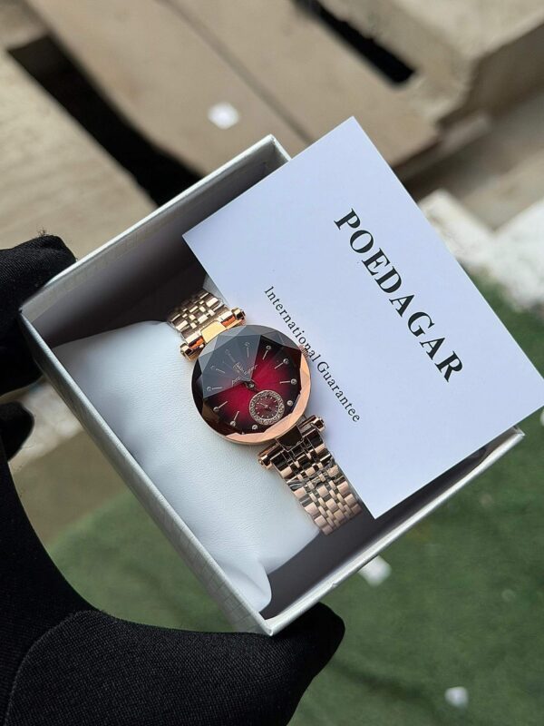 Poedagar A27 Rose Gold Diamond-Cut Women's Luxury Watch