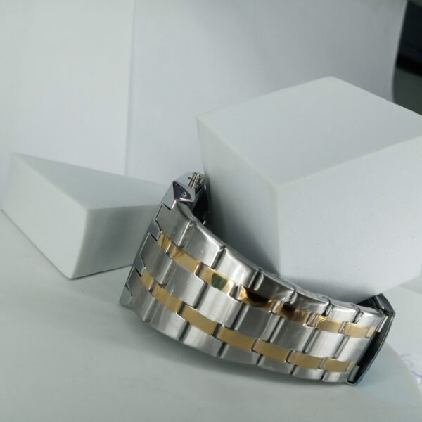 Police Men's Two-Tone Stainless Steel Rectangular Analog Watch