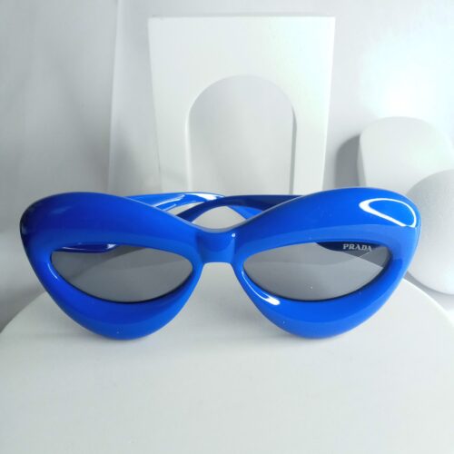 Prada Blue Bean Oversized Fashion Sunglasses PR20