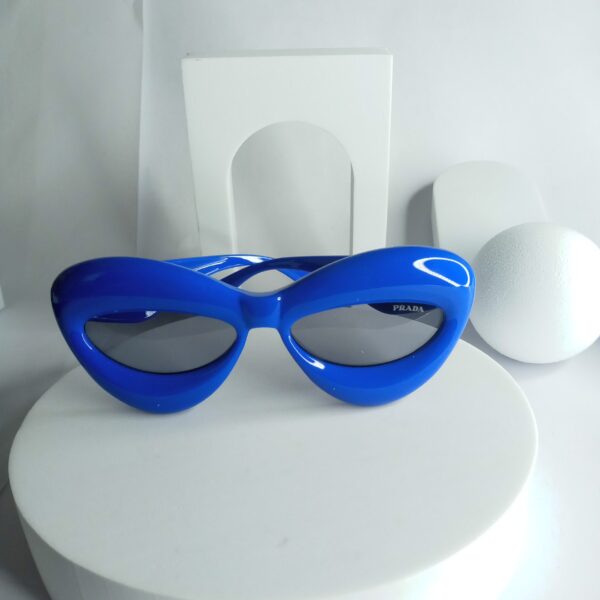 Prada Blue Bean Oversized Fashion Sunglasses PR20