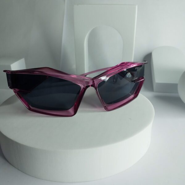 Prada Orange Geometric Shield Sunglasses for Women PR44