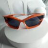 Prada Orange Geometric Shield Sunglasses for Women PR44