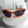 Prada Orange Geometric Shield Sunglasses for Women PR44