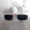 Designer White Futuristic Shield Wrap-Around Men's Sunglasses