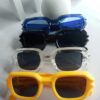 Prada Yellow Bold Square Fashion Sunglasses