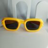 Prada Yellow Bold Square Fashion Sunglasses