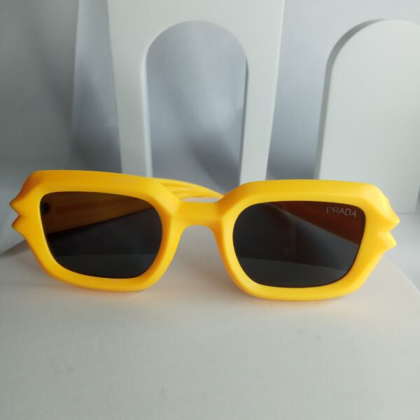 Prada Yellow Bold Square Fashion Sunglasses