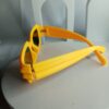 Prada Yellow Bold Square Fashion Sunglasses
