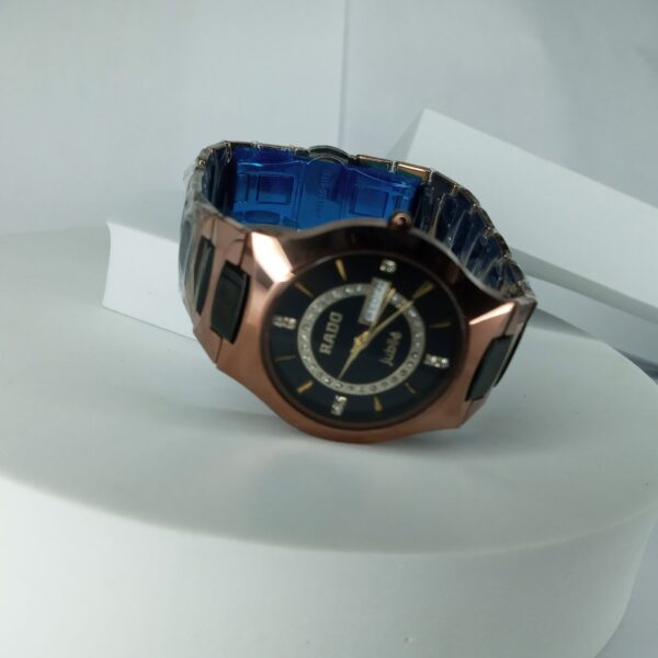 Rado Jubilé Gold-Tone Men's Day-Date Diamond Watch