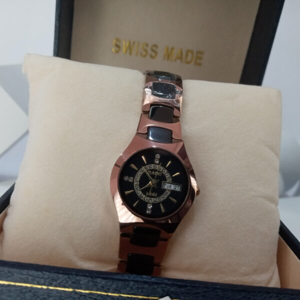 Rado DiaStar Gold-Tone Stainless Steel Women's Luxury Day-Date Watch