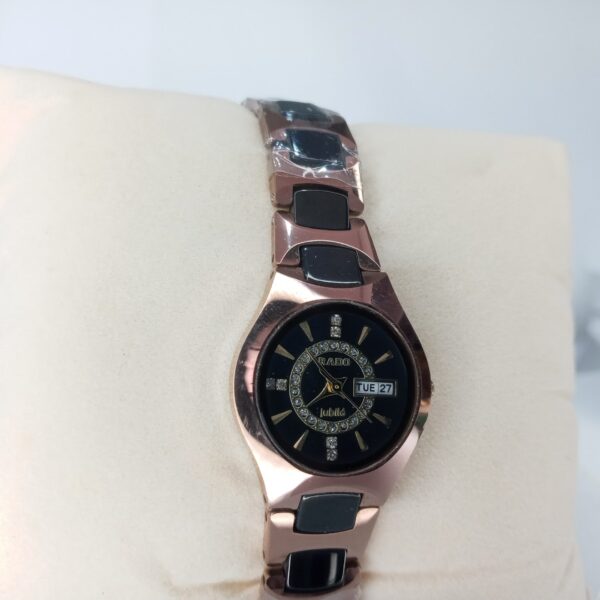 Rado DiaStar Gold-Tone Stainless Steel Women's Luxury Day-Date Watch