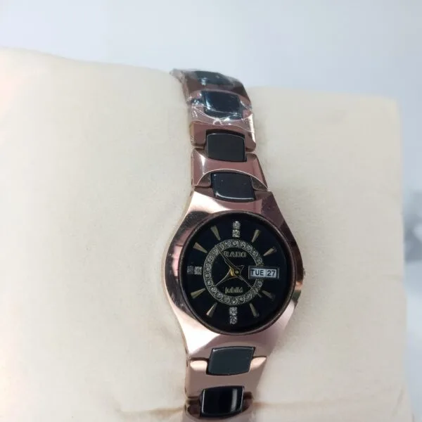 Rado DiaStar Gold-Tone Stainless Steel Women's Luxury Day-Date Watch