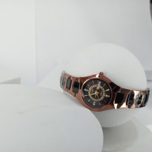 Rado DiaStar Gold-Tone Stainless Steel Women's Luxury Day-Date Watch