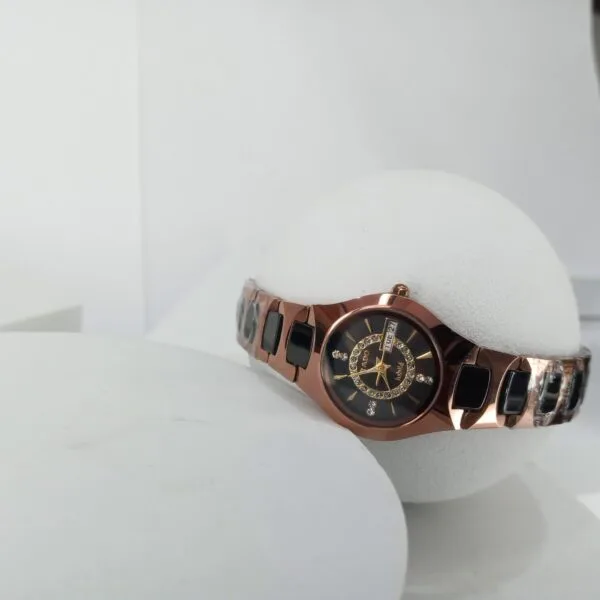 Rado DiaStar Gold-Tone Stainless Steel Women's Luxury Day-Date Watch