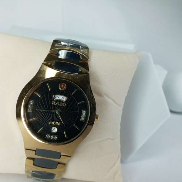 Rado Jubilé Gold-Tone Men's Day-Date Diamond Watch