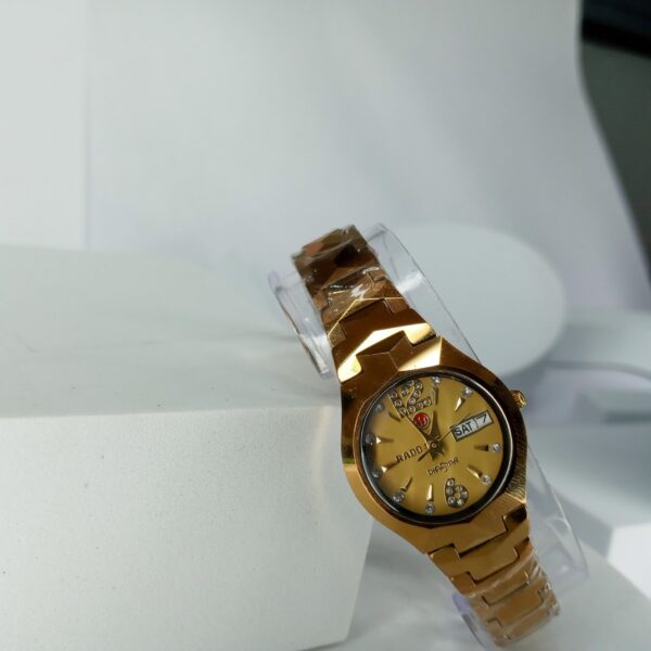 Rado DiaStar Gold-Tone Stainless Steel Women's Luxury Day-Date Watch