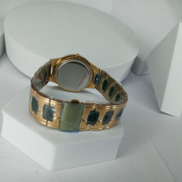 Rado Sapphire Swiss Made Women's Blue Dial Day-Date Stainless Steel Ceramic Chain Watch