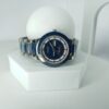 Rado Sapphire Swiss Made Women's Blue Dial Day-Date Stainless Steel Ceramic Chain Watch