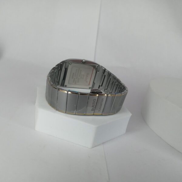 Rado Jubilé Men's Luxury Rectangular Ceramic Chain Watch with Diamond Markers  Sapphire Crystal