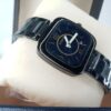 Rado Ceramica Square Black Ceramic Women's Watch with Blue Dial  Date