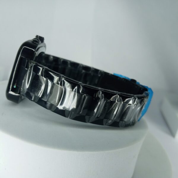 Rado Ceramica Square Black Ceramic Women's Watch with Blue Dial  Date