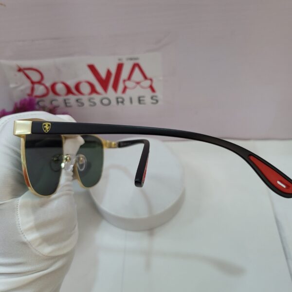 Ray-Ban Ferrari Edition Gold Half-Frame Sunglasses RB389