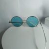 Ray-Ban Round Metal Frame Blue Lens Sunglasses