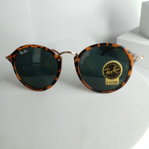 Ray-Ban Round Tortoise Shell G-15 Lens Sunglasses