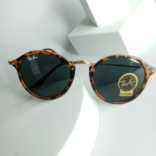 Ray-Ban Round Tortoise Shell G-15 Lens Sunglasses