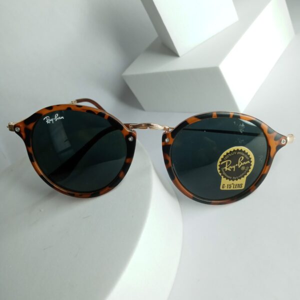 Ray-Ban Round Tortoise Shell G-15 Lens Sunglasses