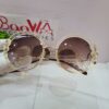 Roberto Cavalli Women's RC372 Gold Round Rhinestone Sunglasses