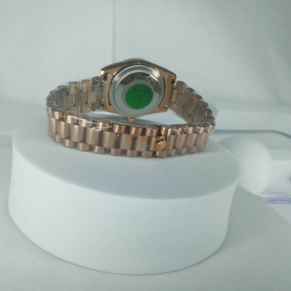 Rolex Silver-Tone Diamond Dial Women's Watch with Colorful Arabic Numerals