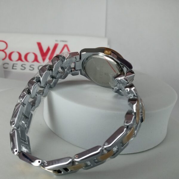 Rolex Women's Two-Tone Chain Link Watch with Black Dial  Gold Accents