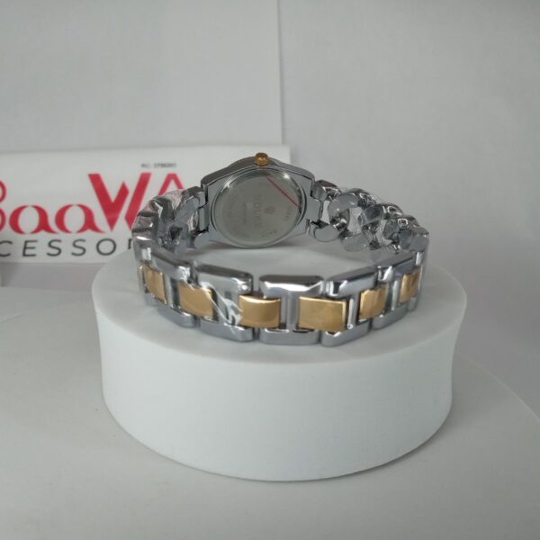Rolex Women's Two-Tone Chain Link Watch with Black Dial  Gold Accents
