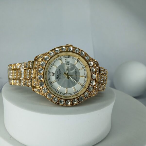 Rolex Oyster Perpetual Day-Date Iced Out Gold Men's Automatic Watch