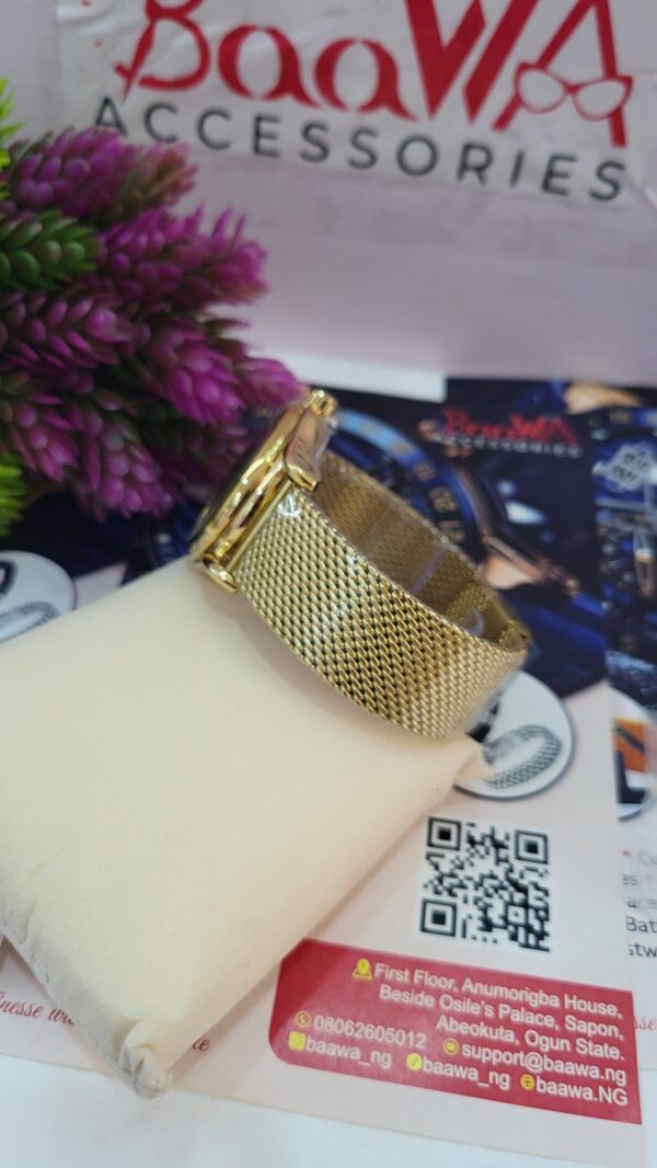 Rolex Cellini Geneve Men's Silver Mesh Band Analog Watch