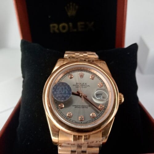 Rolex Oyster Perpetual Datejust Rose Gold Tone Men's Automatic Watch