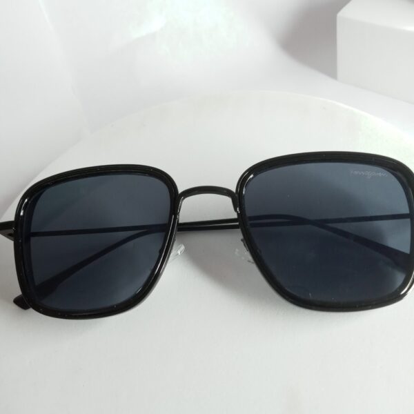 Salvatore Ferragamo Black Square Unisex Sunglasses
